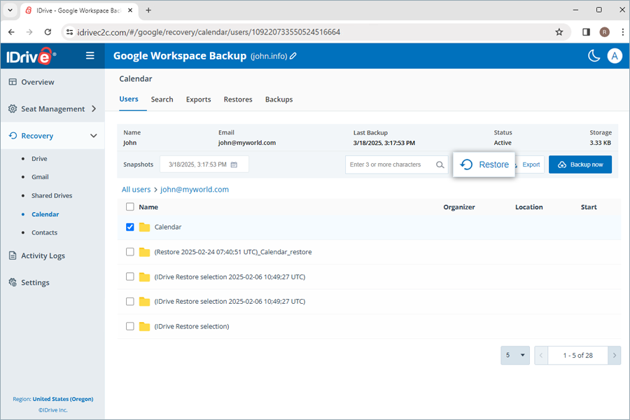 Google Workspace Backup