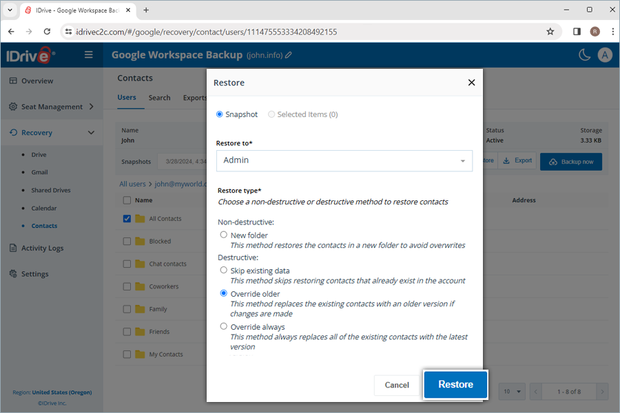 Google Workspace Backup