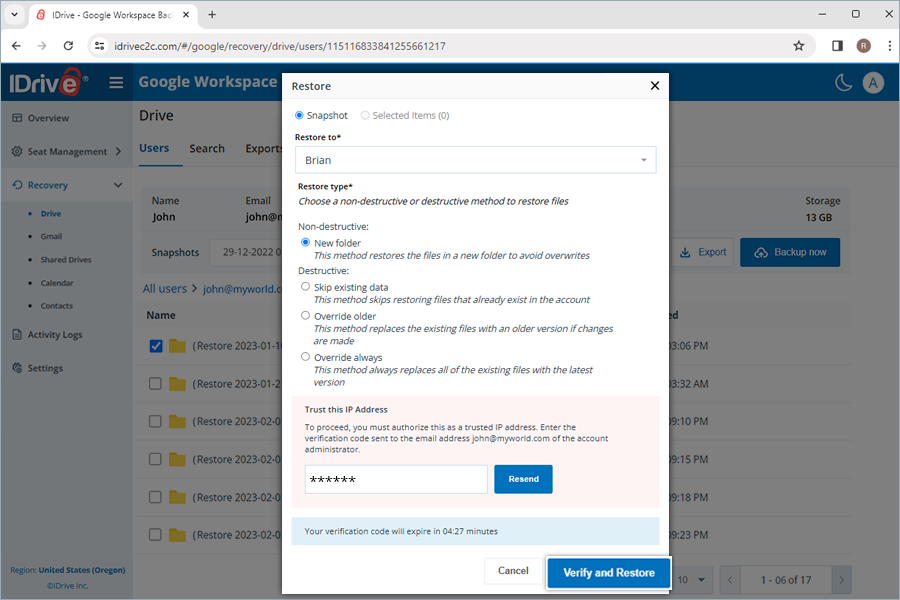 Google Workspace Backup