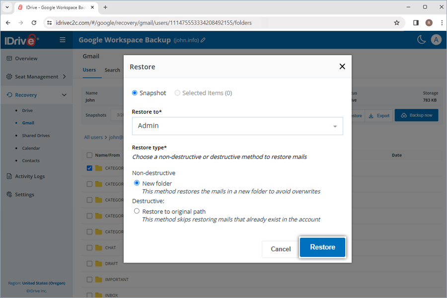 Google Workspace Backup