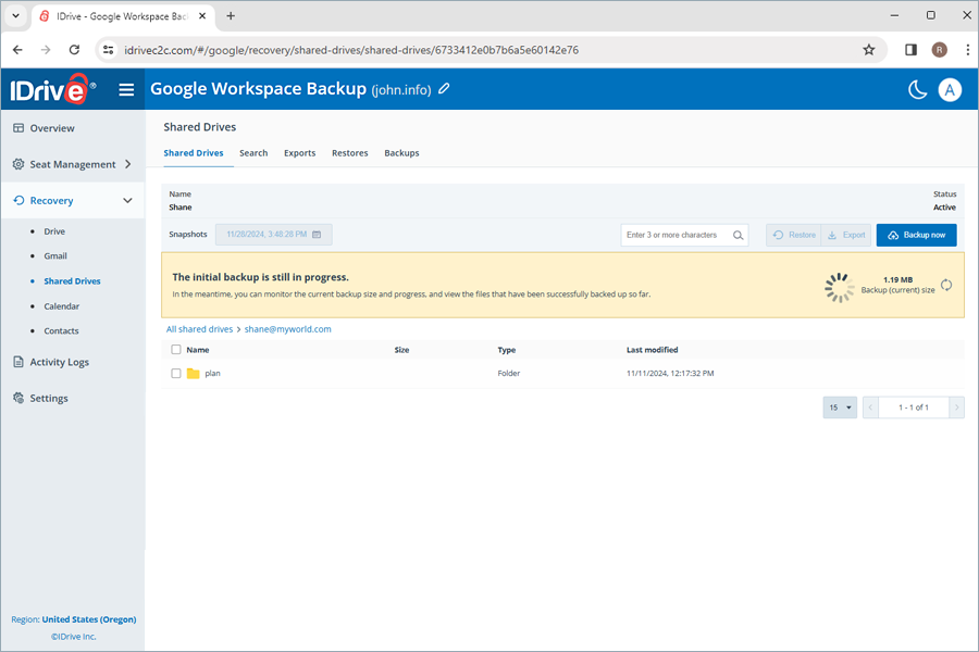 Google Workspace Backup